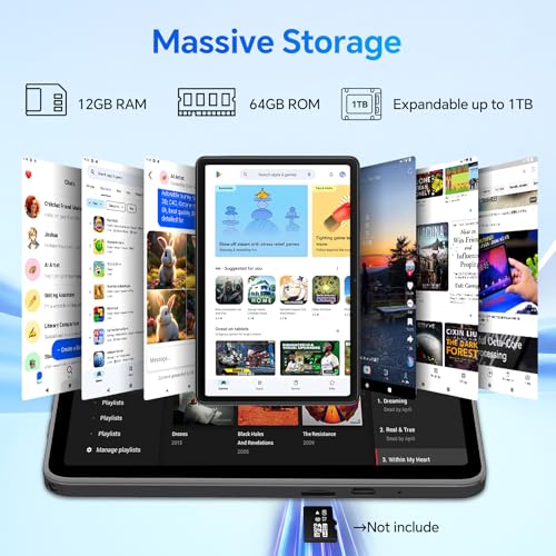 Blue 10 inch Android Tablet with 4GB RAM 64GB ROM X661326