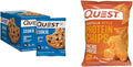 Chocolate Chip Protein Cookie 12 Count & Tortilla Style Protein Chips Nacho Cheese 1.1 Ounce Pack of 12 Y21990