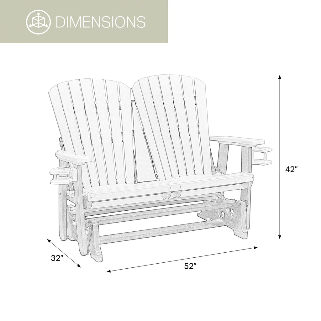 Weatherwood Back Glider with Black Base E272845