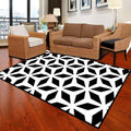 Geometric Carpet White Black H264335