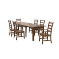 Amish Brown 7 Piece Extendable Dining Table Set E211218