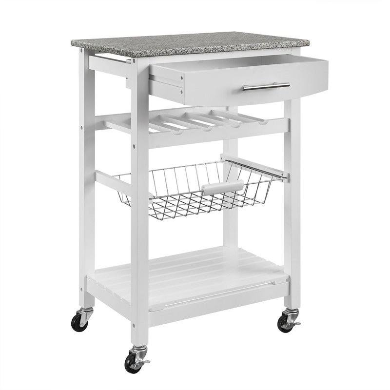 White Kitchen Cart I81306