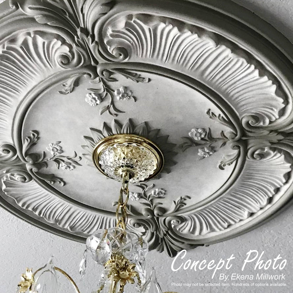 Hand-Painted Brushed Mahogany Ceiling Medallion P998832