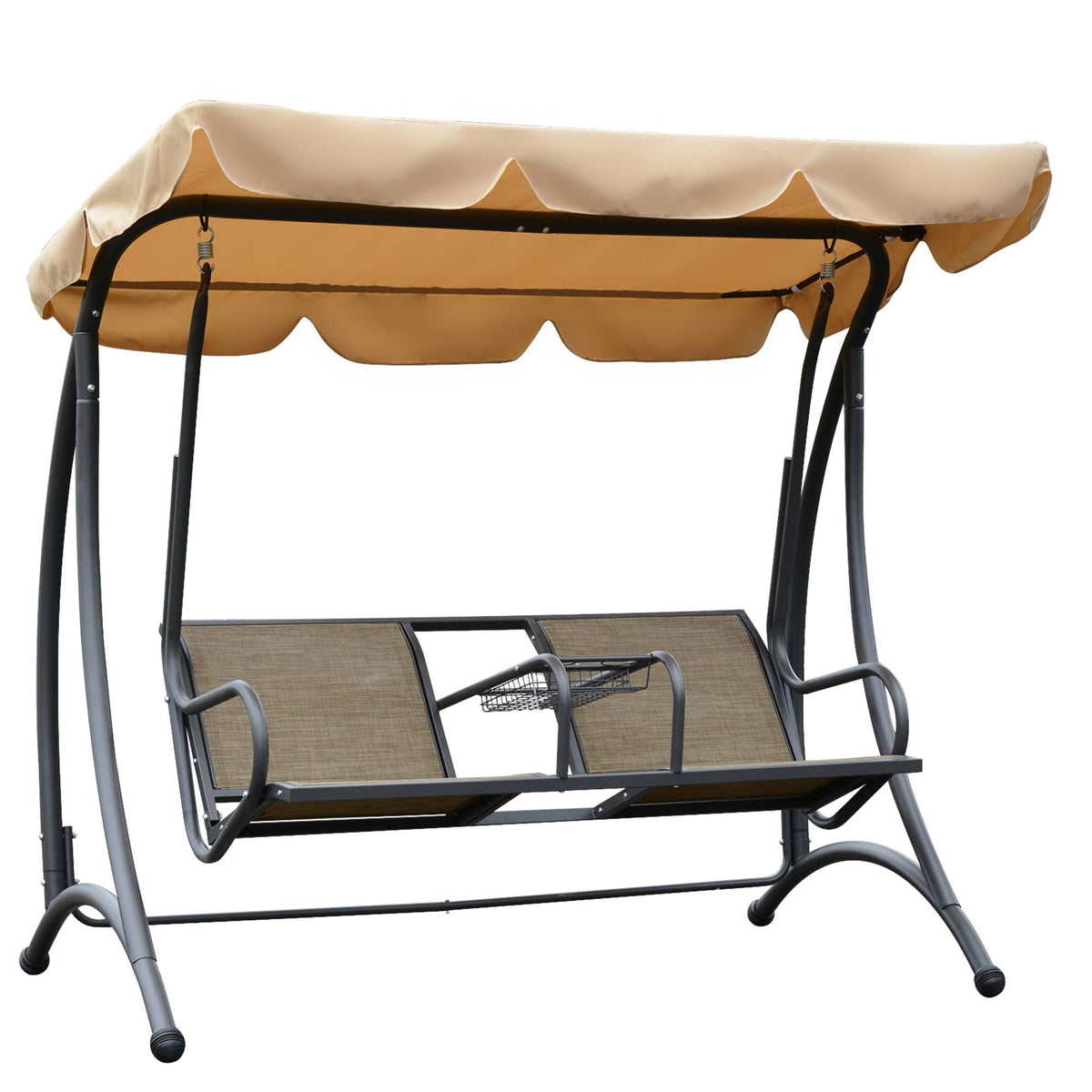 Covered Porch Canopy Swing Bench Chair with Stand Z3999