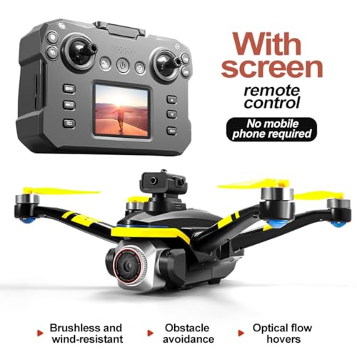 Kids Drone with Screen Display Remote Control, 1080P Dual Camera, LED Lights X654158