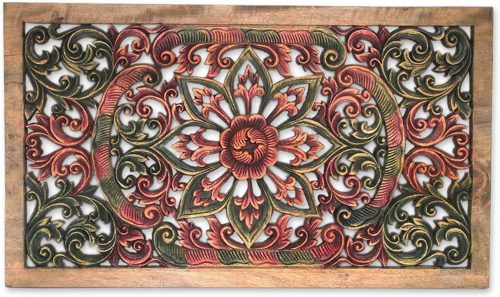 Teak Relief Panel D11058