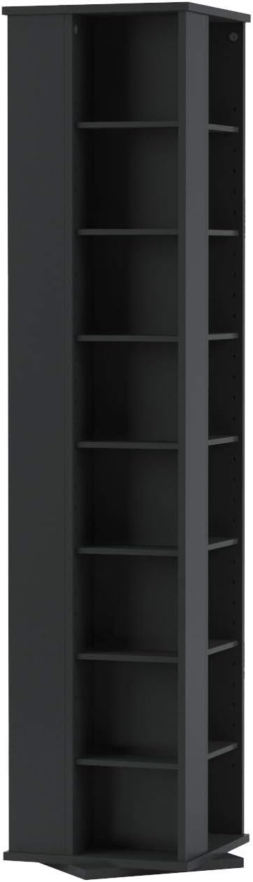 Black Spinning Tower Storage Cabinet F6448