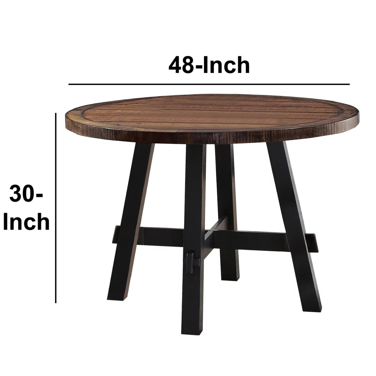 Round Wooden Dining Table Brown A4274