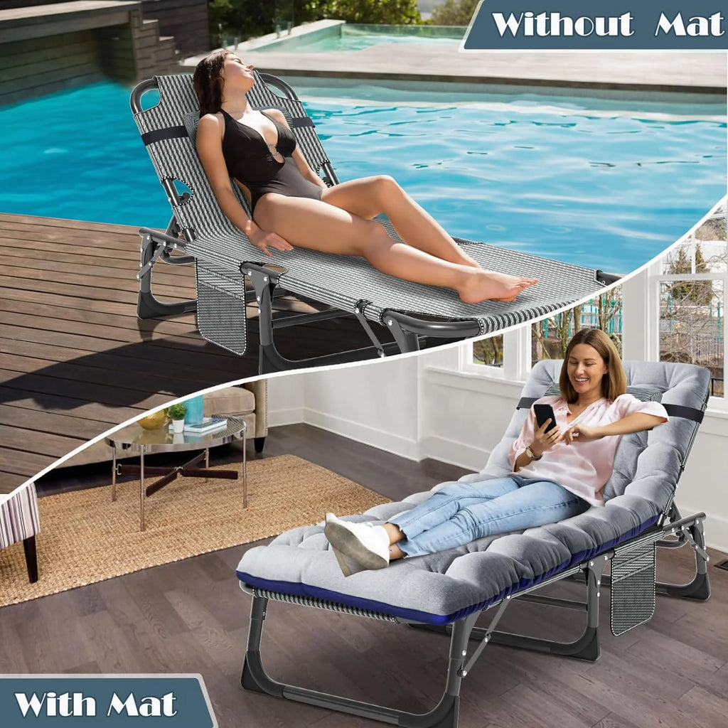 Folding Camping Cot with Cushion & Pillow B790