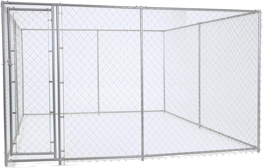 10 x 10 Foot Heavy Duty Outdoor Chain Link Dog Kennel with Door (2 Pack) K939