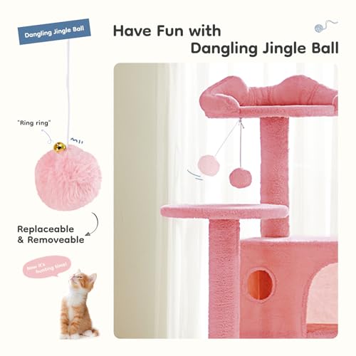 Dark Grey Multi-Level Cat Tree with 2 Condos and Scratching Posts X7046