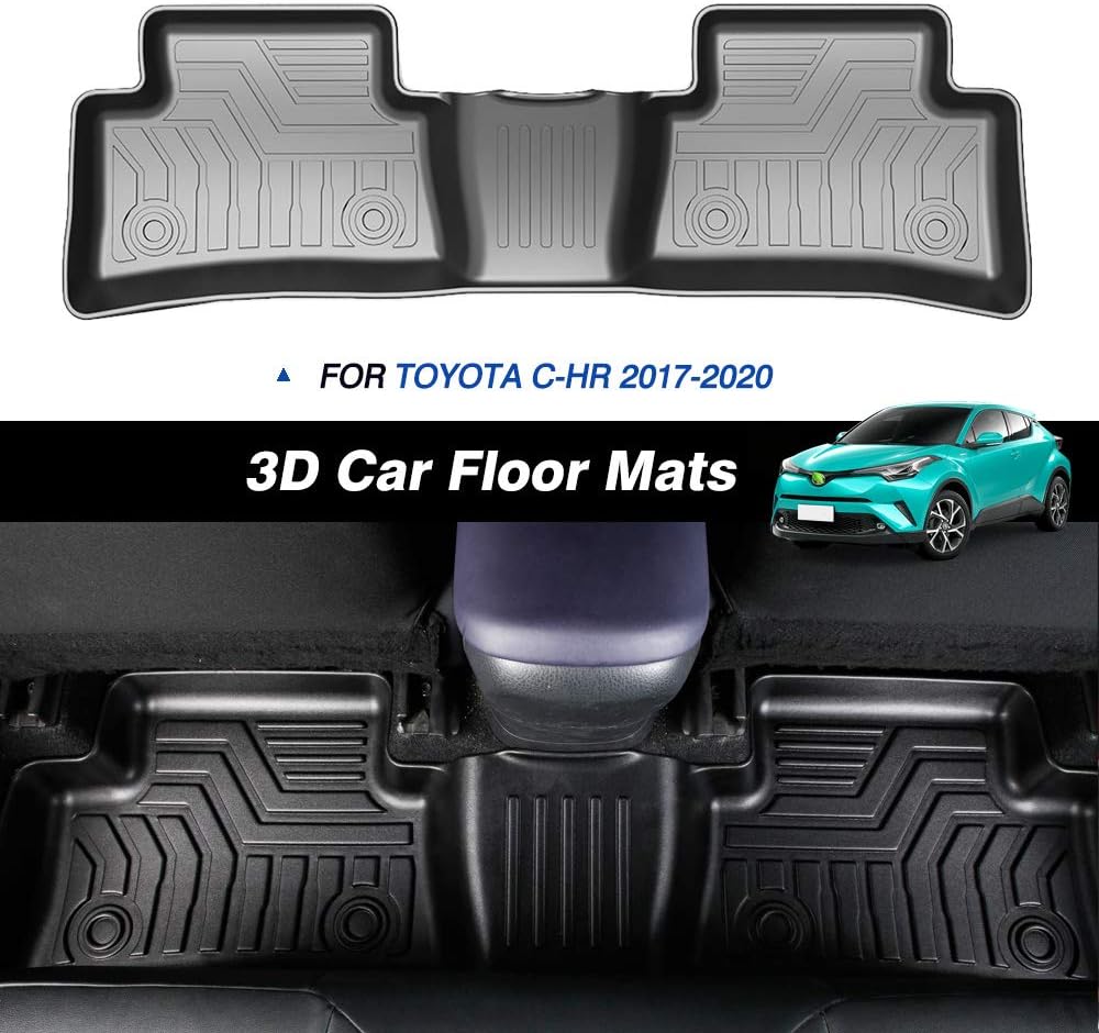 3D TPE All Weather Floor Mats 2 Row Black Liner Set J30657