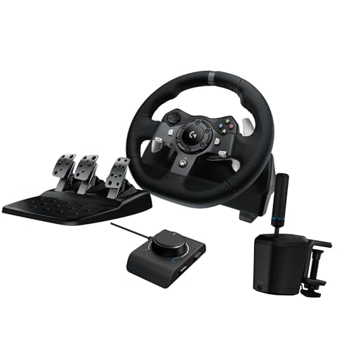 Black Leather Steering Wheel with Floor Pedals R189011