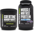 Unflavored Creatine Monohydrate and Confetti Cake Protein Powder Supplement Bundle I36205