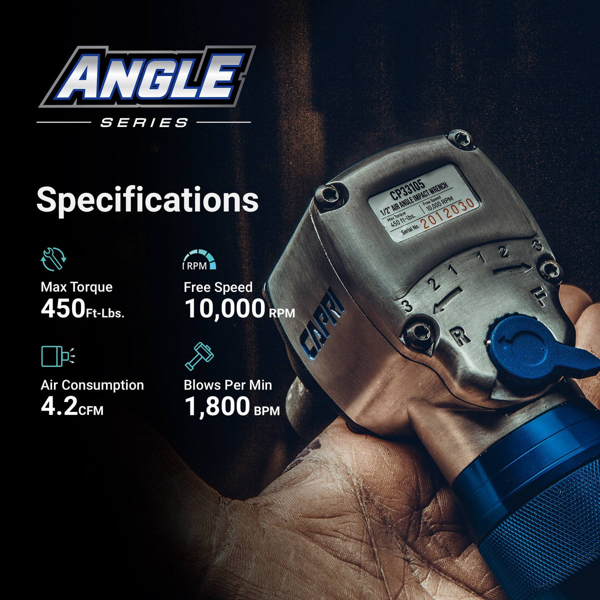 1/2 in. Air Angle Impact Wrench X1165
