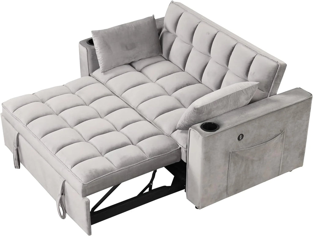 Convertible Sofa Couch with Pull Out Bed V42954
