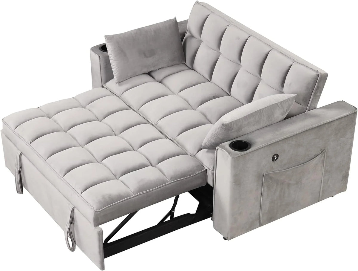 Convertible Sofa Couch with Pull Out Bed V42954