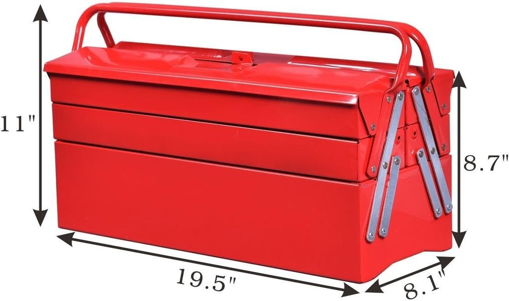 Red Steel Tool Chest Cabinet Y82129