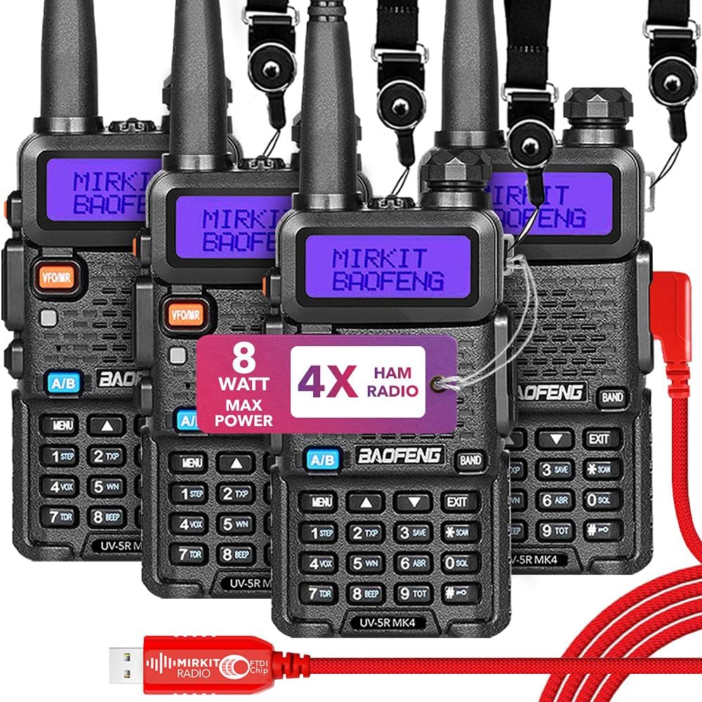 8 Watt Max Power Handheld Ham Radio with 3800 mAh V201784