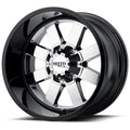 22x10 8x165.10 PVD Center Gloss Black Lip Q895