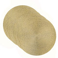 Gold 15" x 15" Round Placemat Set of 4 Z6673