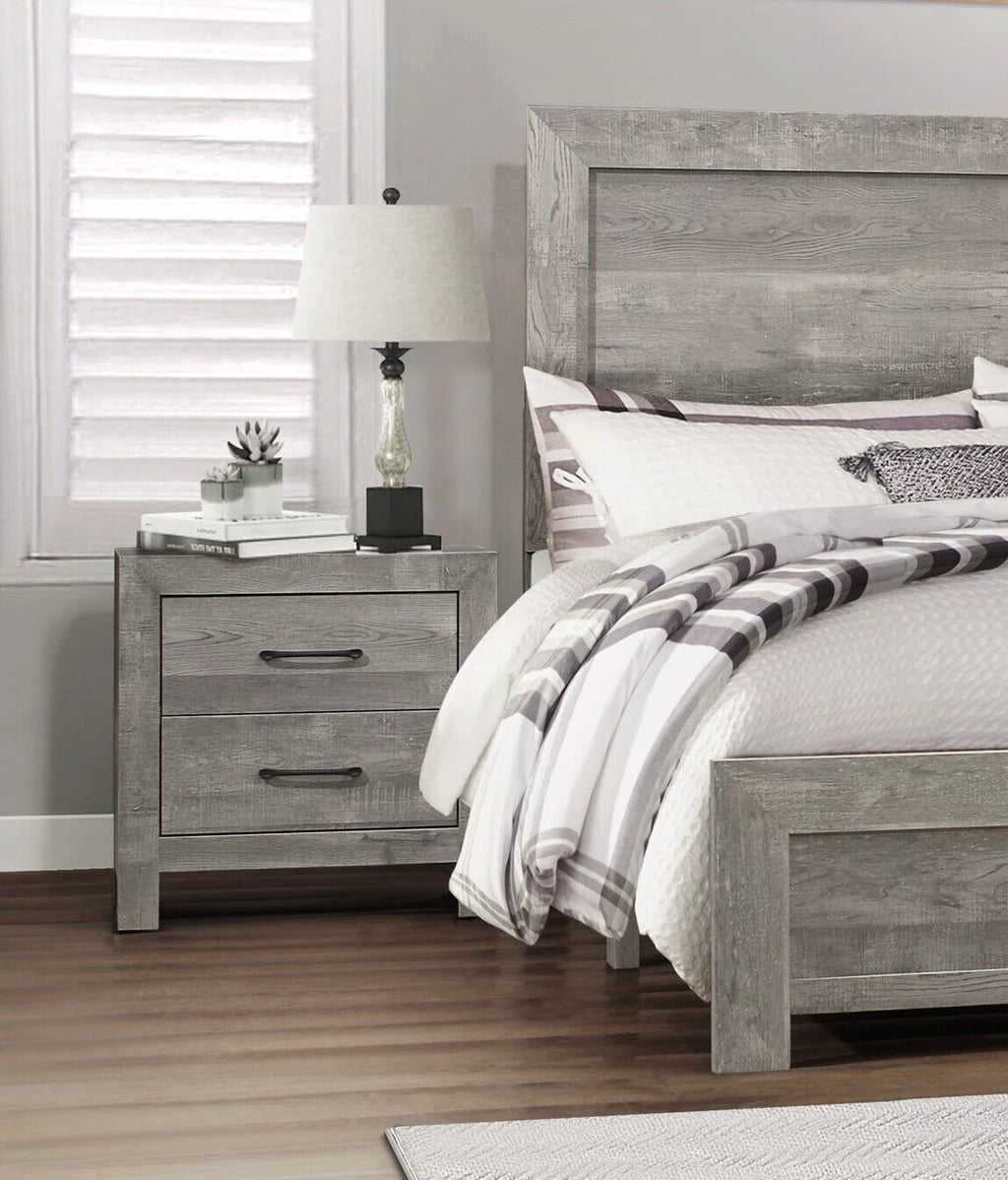California King Size Bed and 2 Nightstands 3pc Set H9266