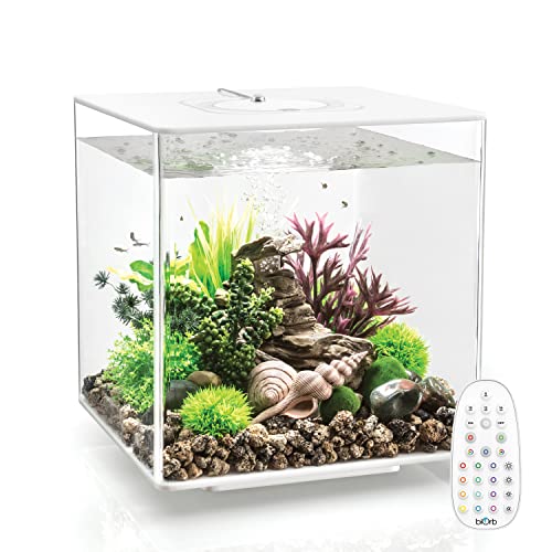 Black Acrylic 8-Gallon Aquarium with LED Lights S186