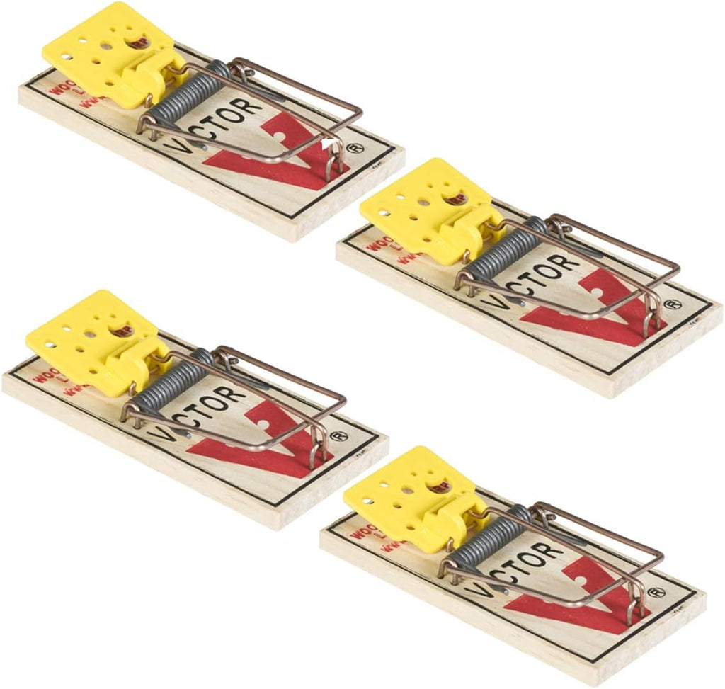 4 Pack Wooden Mouse Trap B138536