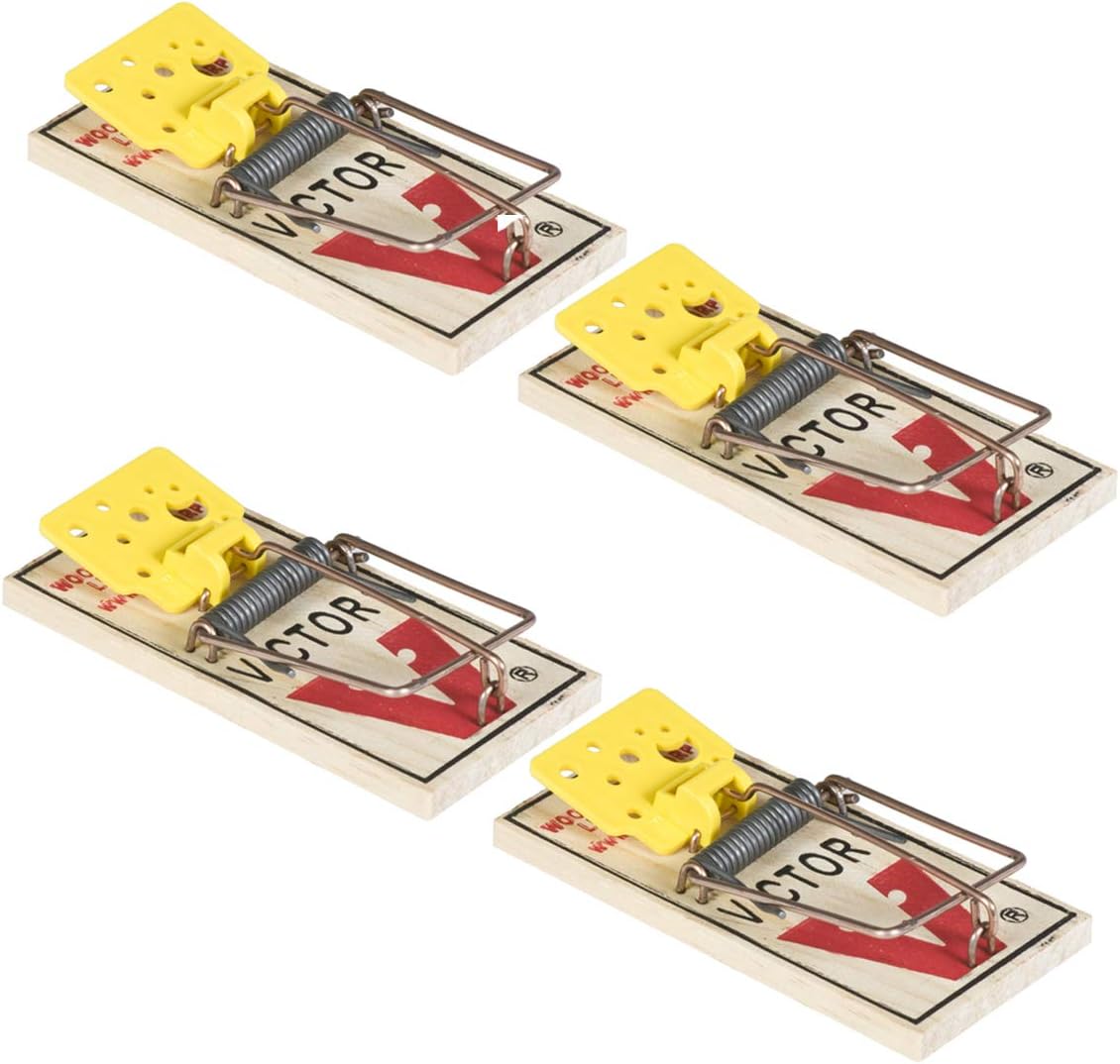4 Pack Wooden Mouse Trap B138536