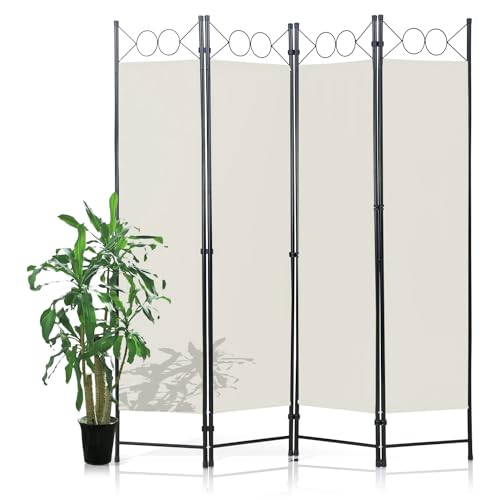 Blue 4 Panel 6FT Room Divider with Steel Frame P2484