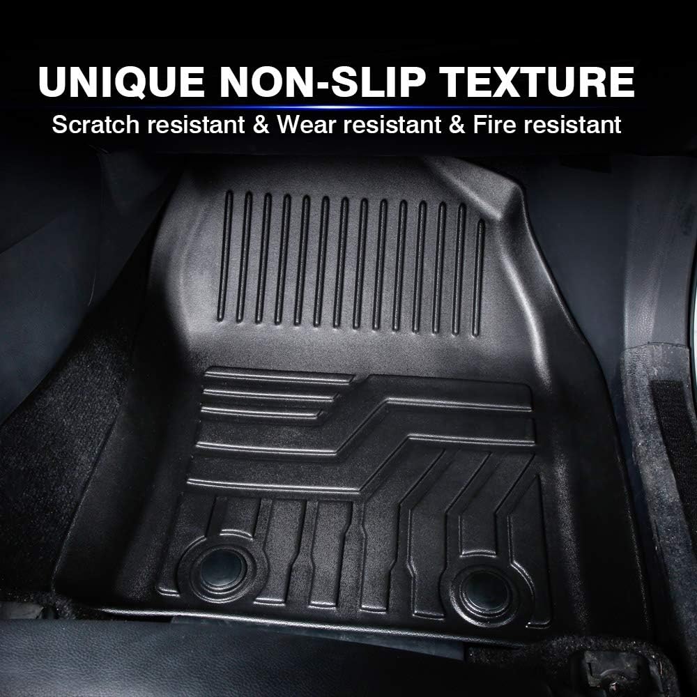 3D TPE All Weather Floor Mats 2 Row Black Liner Set J30657