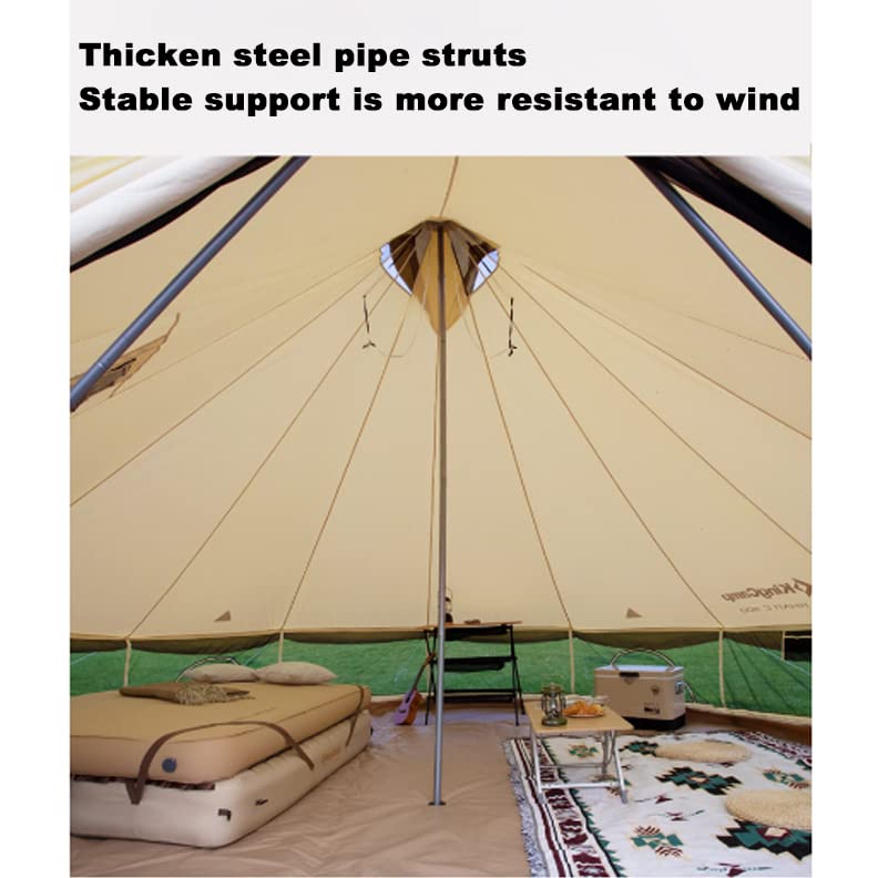 Canvas Bell Tent with Stove Jack, 4 Season Waterproof Tent V101