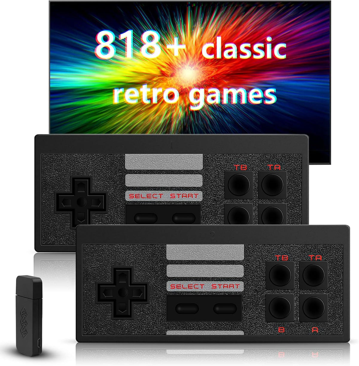 Retro Video Game Console with 818 Classic HD Video Games A109