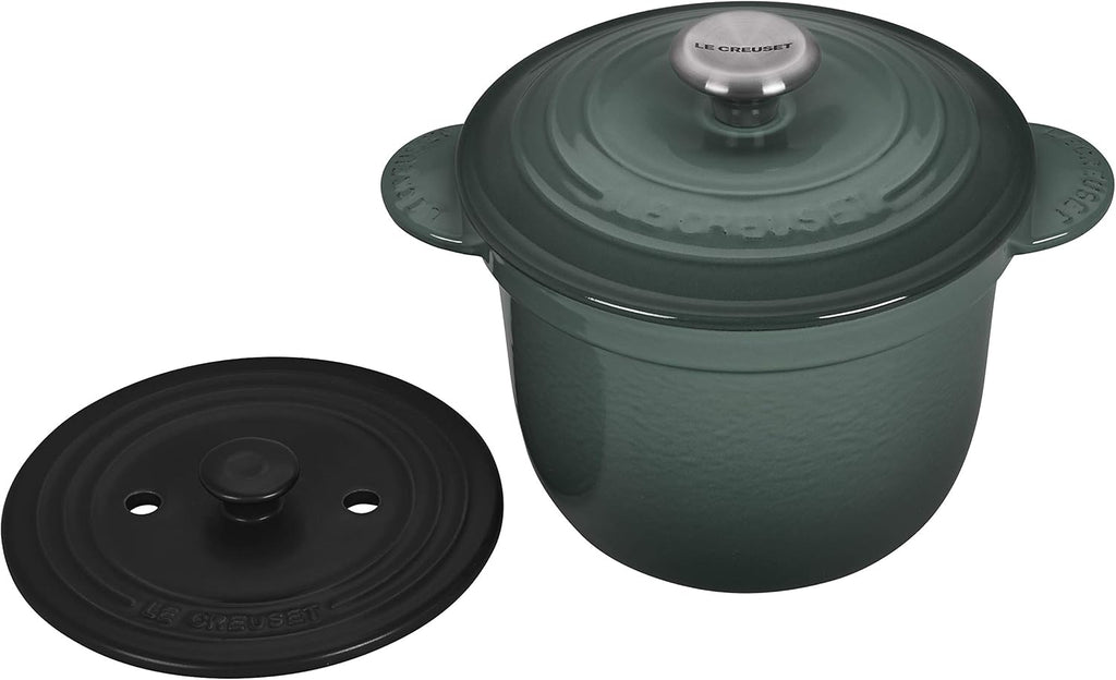 Enameled Cast Iron Rice Pot with Stoneware Insert, 2-1/2-Quart I282