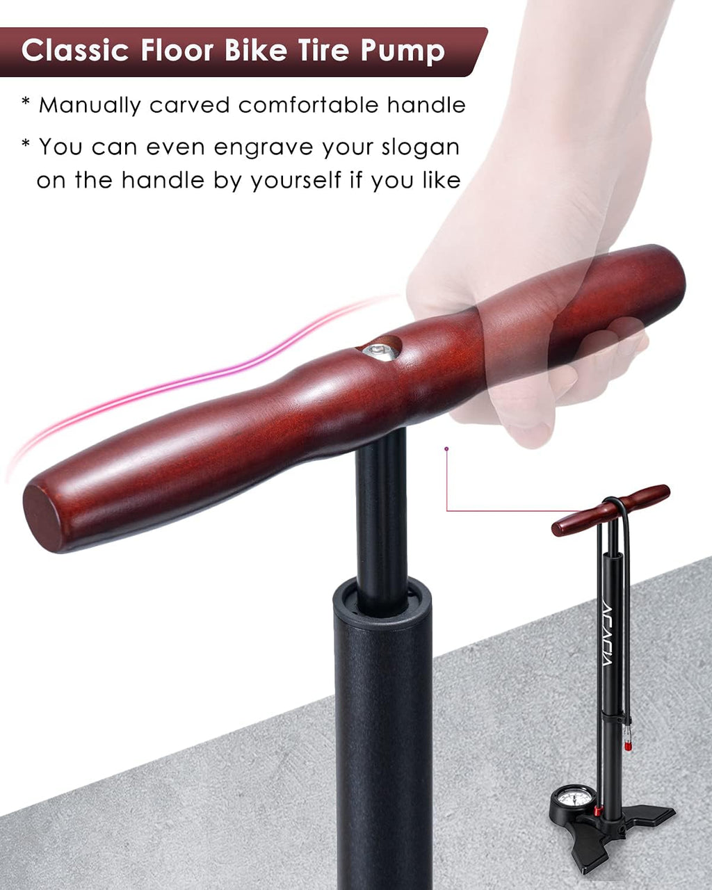 Bike Pump with Gauge and Multi Function Adapter B556319