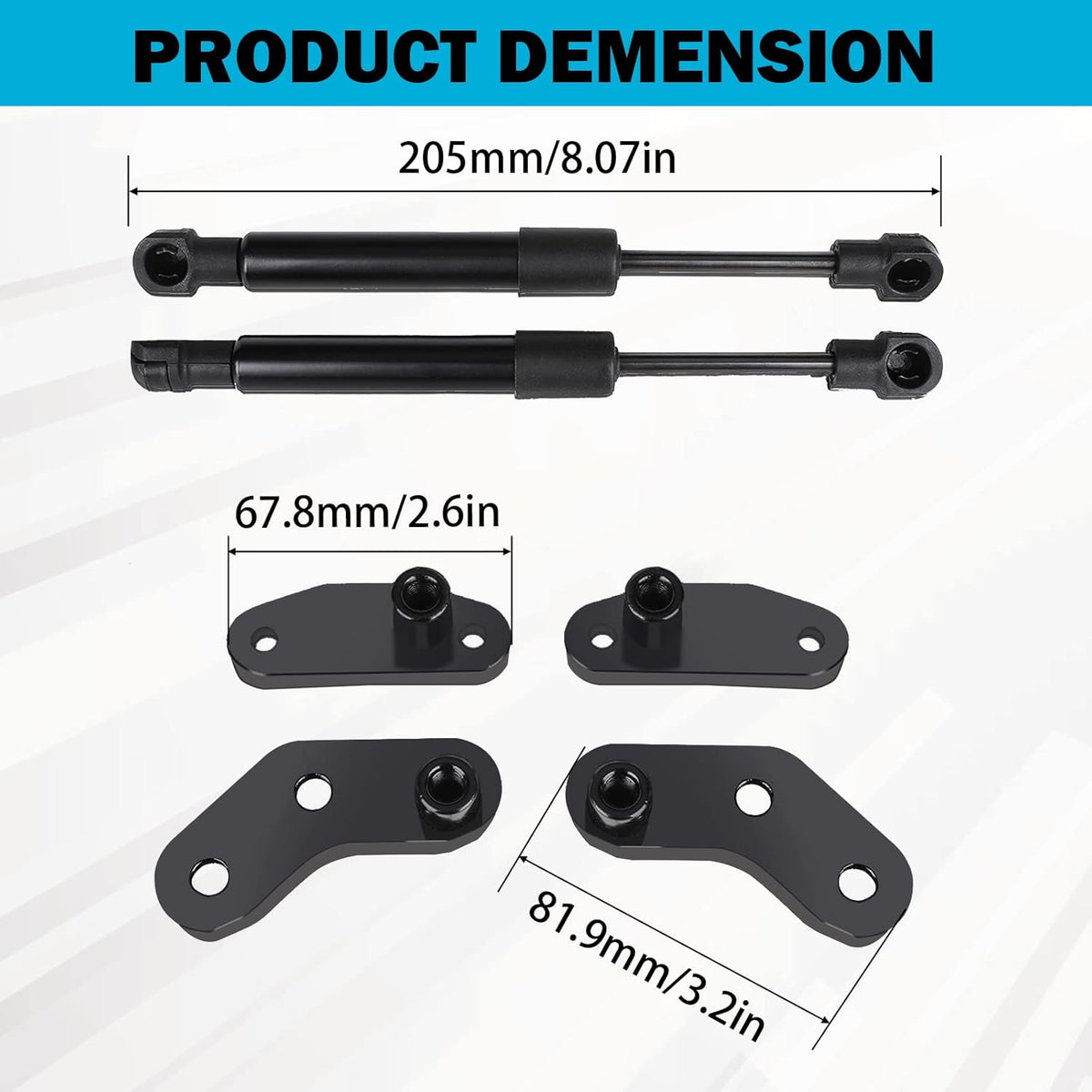 Door Opener Kits Door Shocks Struts Pack of 2 V206131