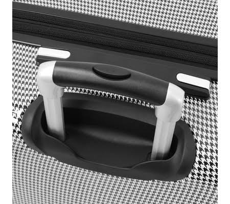 Black White Houndstooth Hardside Spinner R7246