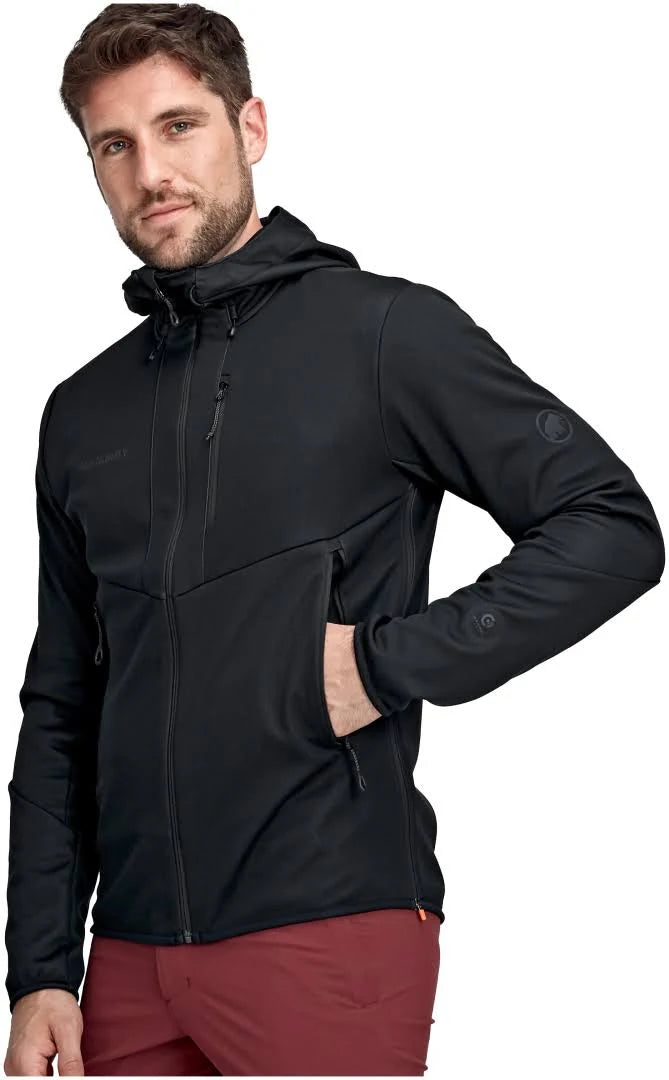 Black Hooded Softshell Jacket K6690