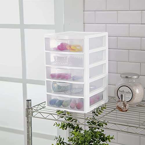 White 5 Drawer Desktop Storage Unit, 12-Pack G88796