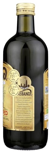 Organic Unfiltered Extra Virgin Olive Oil 33.8 Fl Oz Glass B8123