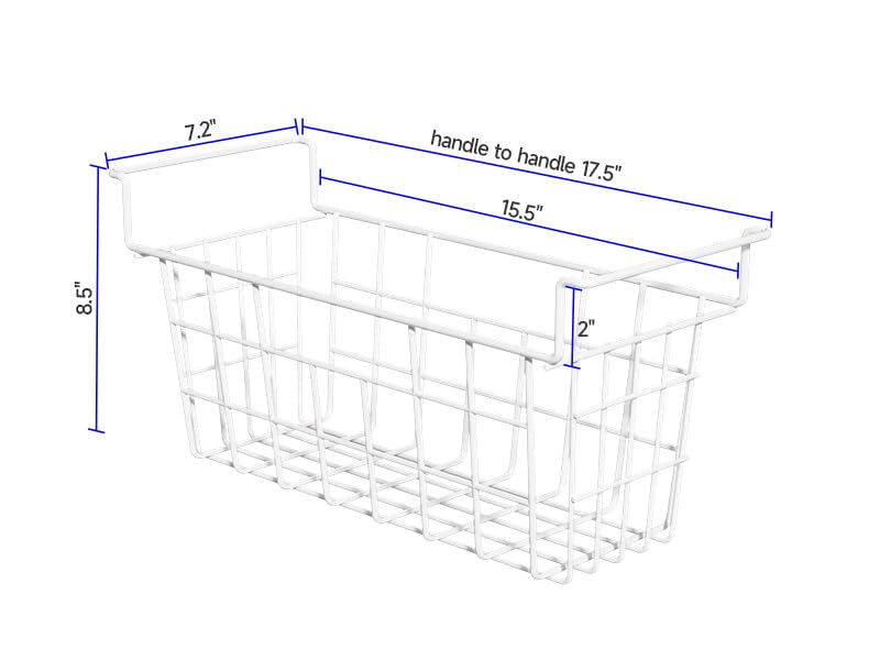 2 Pack 17.5 Inch Freezer Storage Bins with Handles N2698