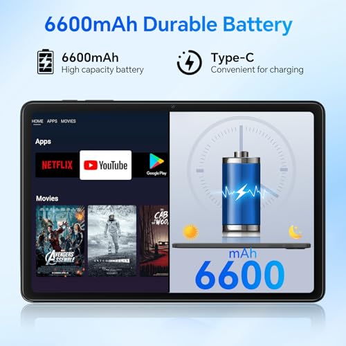 Blue 10 inch Android Tablet with 4GB RAM 64GB ROM X661326