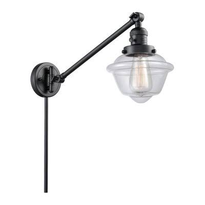 1-Light Swing Arm Lamp Polished Chrome Clear X52389