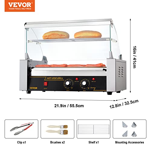 12 Hot Dog Capacity 5 Rollers Stainless Steel Hot Dog Roller F399