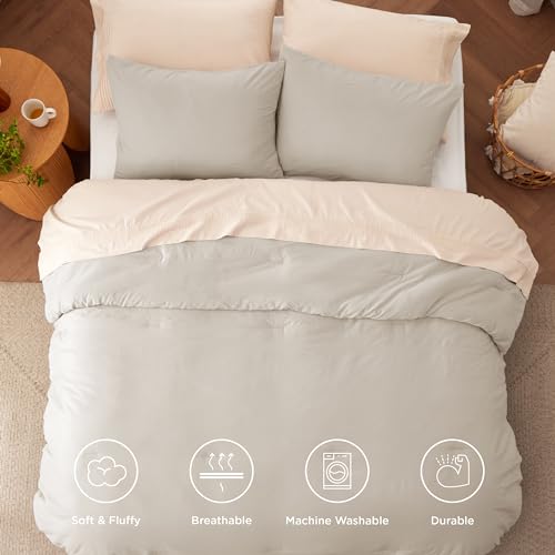 3 Pieces Prewashed Lightweight Comforter Set with 2 Pillowcases O58230