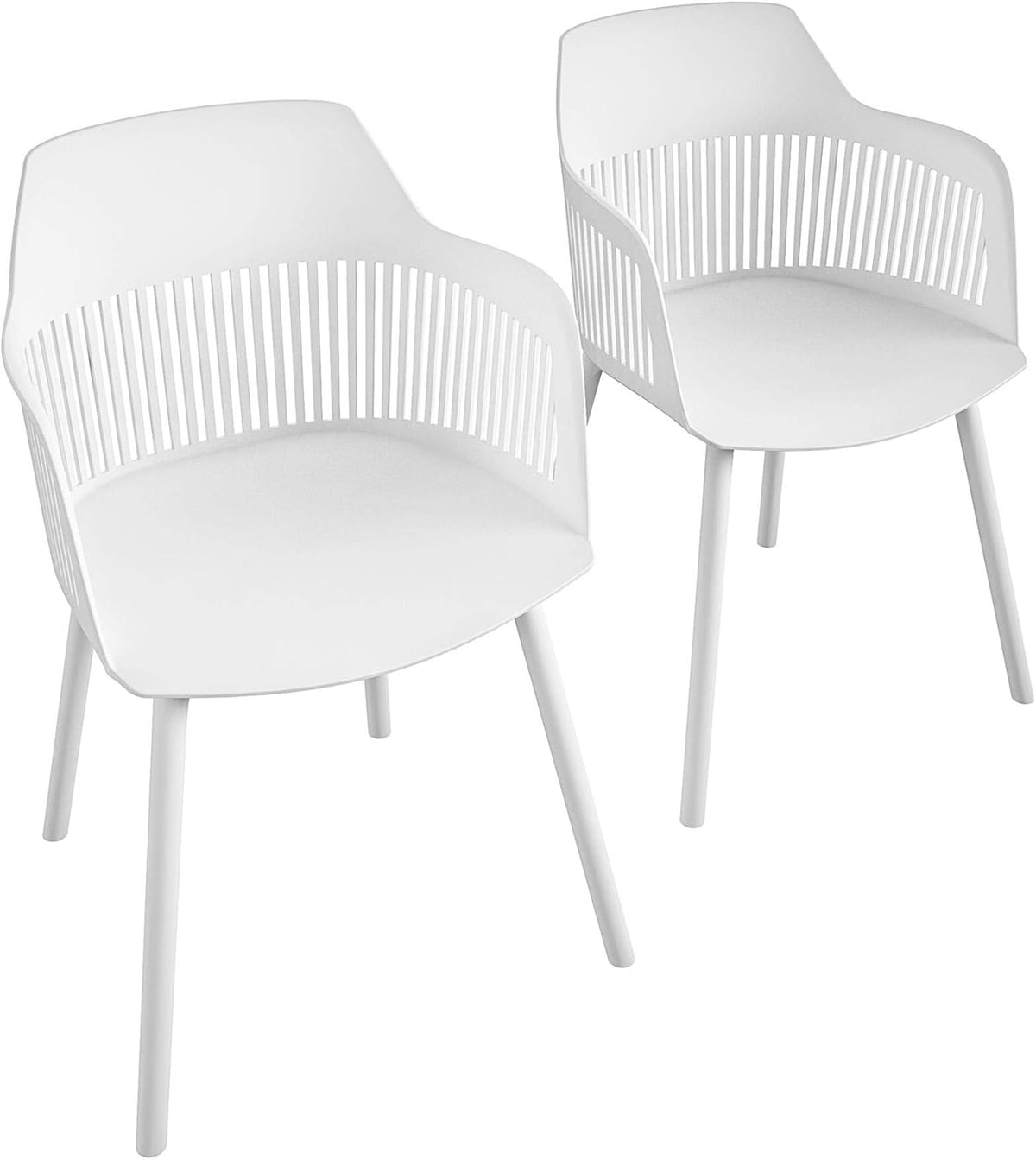 Black Resin Dining Chairs 2-Pack P463380