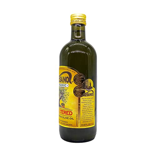 Organic Unfiltered Extra Virgin Olive Oil 33.8 Fl Oz Glass B8123