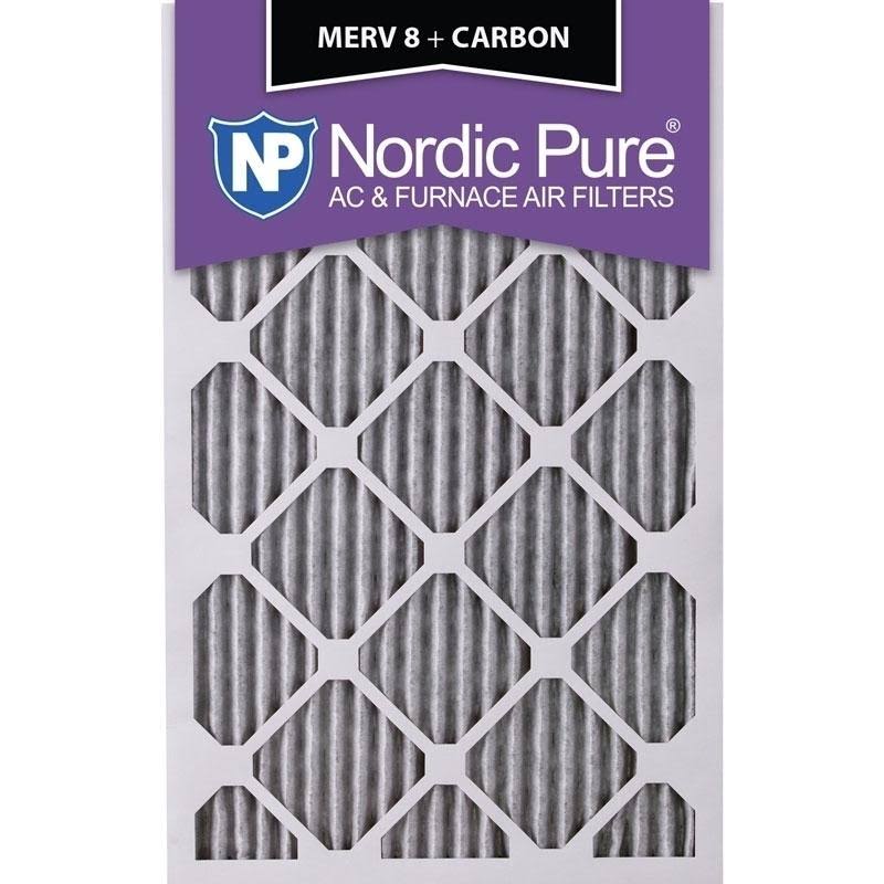 16x20x1 Pleated MERV 8 Carbon Air Filters Qty 24 V1153