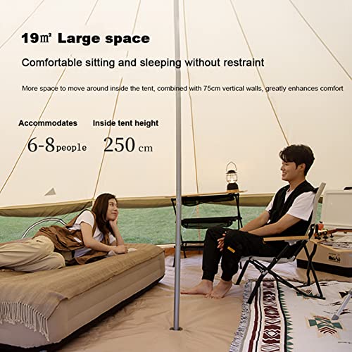 Canvas Bell Tent with Stove Jack, 4 Season Waterproof Tent V101