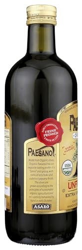 Organic Unfiltered Extra Virgin Olive Oil 33.8 Fl Oz Glass B8123